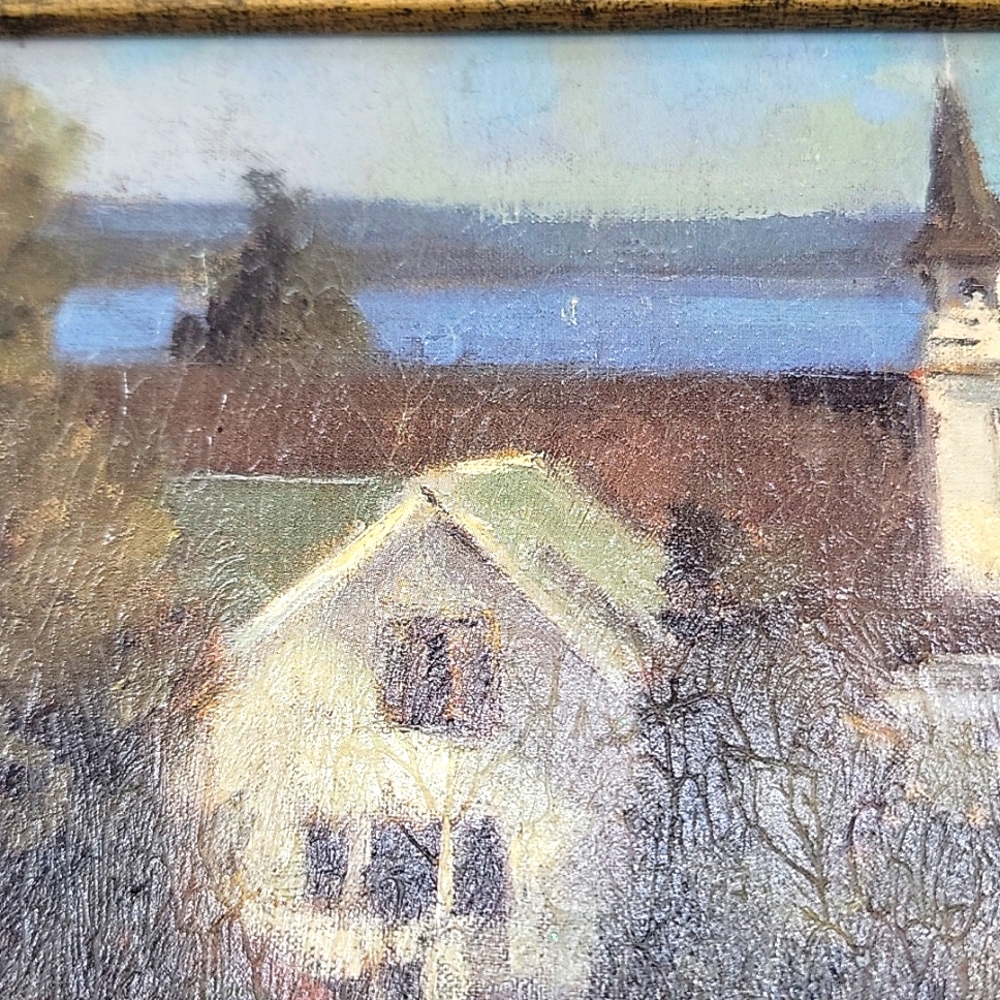 Vintage Framed "San Juan Church" by Scott Christensen 1993 11" W x 9" H - Picture 5 of 10